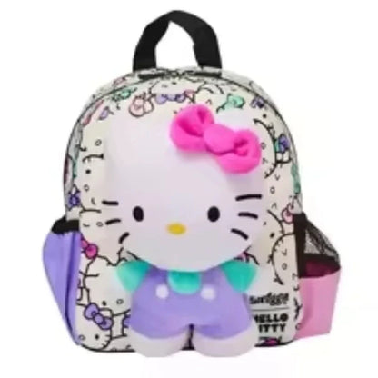 Sanrio Hello Kitty Cartoon School Bag — Cute Anime Backpack for Kids, Student Gift & Halloween Anime Merchandise
