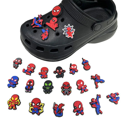 13Pcs Disney Spider-Man Shoe Charms – Cartoon Superhero Accessories for DIY Sandals & Kids Gifts