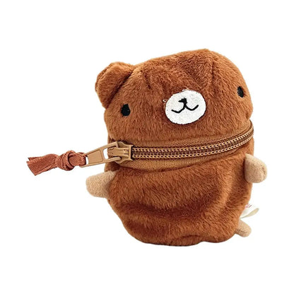 Kawaii Mini Coin Purse - Cute Rabbit & Bear Earphone Storage Keychain Bag Charm