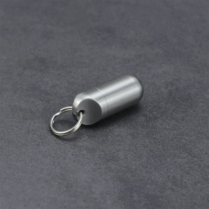 Portable Waterproof Metal Capsule Box – Mini Stainless Steel Pill Case Holder for Medicine, EDC Tool, and Seal Bottle