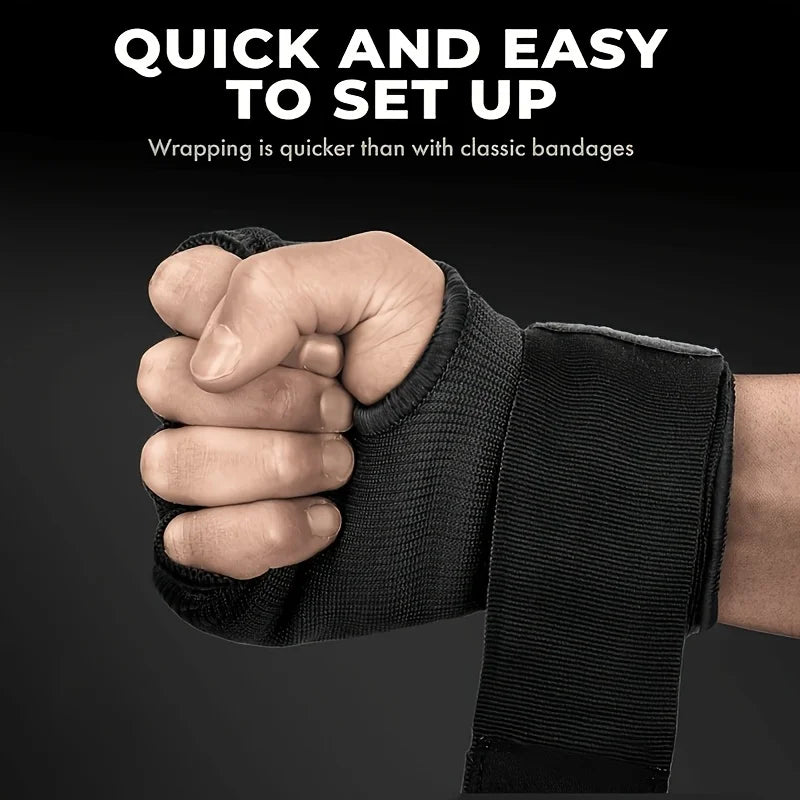 Hybrid MMA Gloves - Half-Finger Boxing & Muay Thai Training Mitts with Thick Sponge Padding