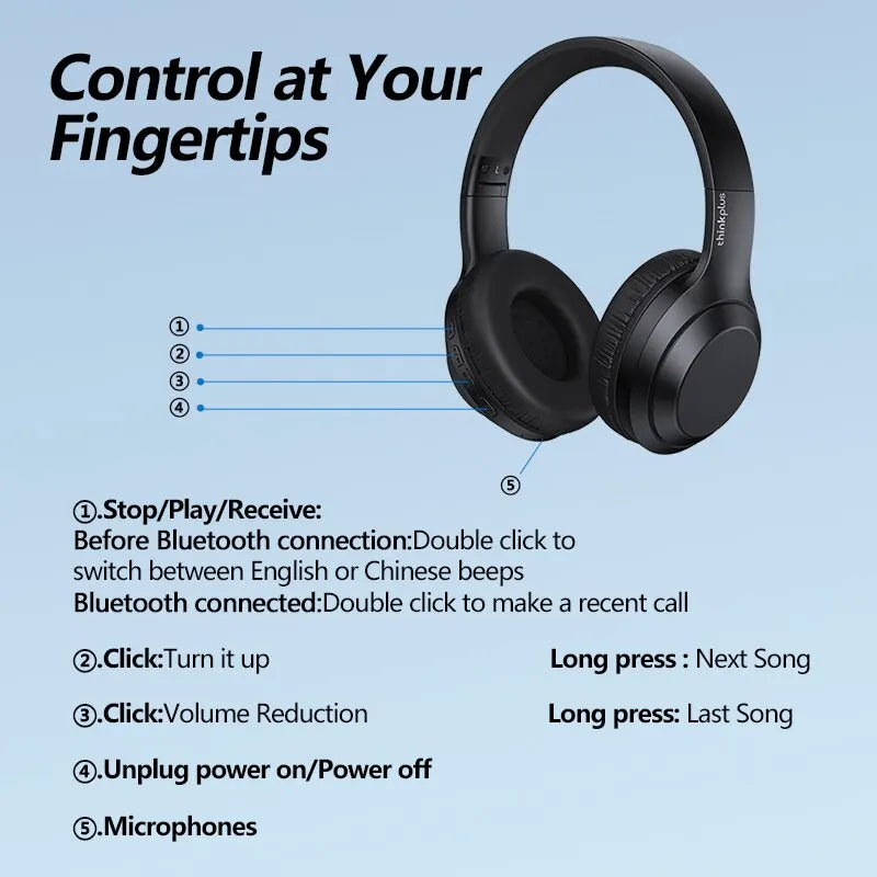 Lenovo Thinkplus TH10 TWS Bluetooth Earphones – Stereo Headphones with Mic for iPhone, Samsung, Android & iOS Devices