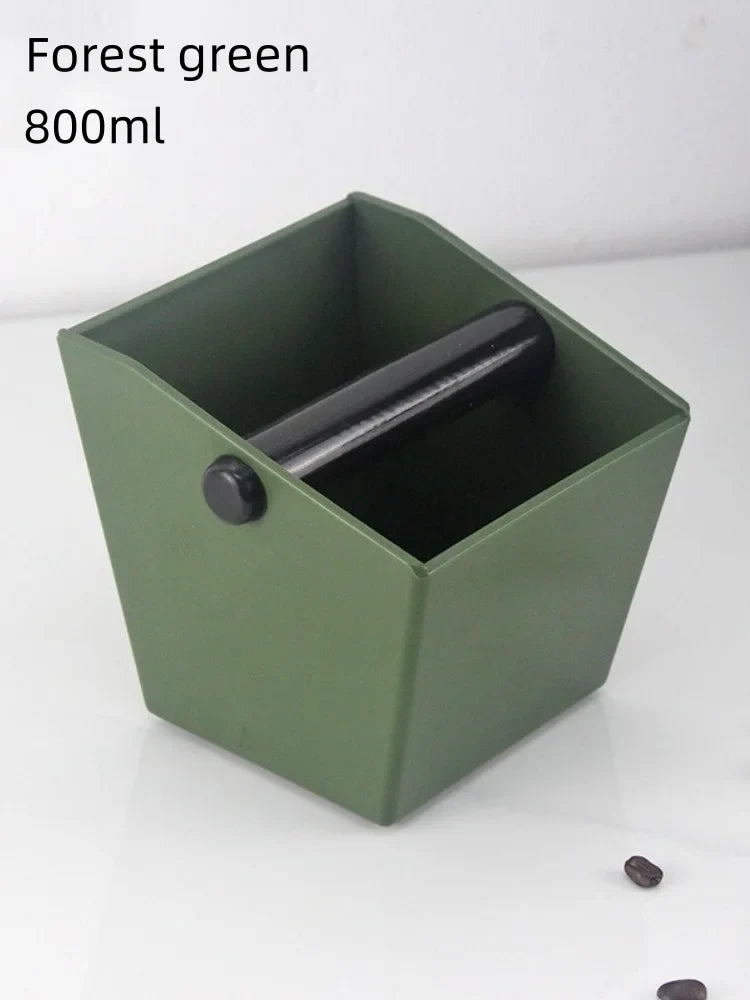Anti-Slip Dump Bin Bucket – Beveled Coffee Grounds Container for Espresso Knock Box & Coffee Waste Bar