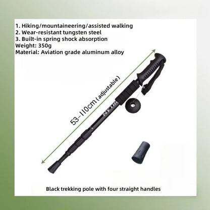 Collapsible Lightweight Hiking Trekking Poles — Adjustable Anti-Shock Walking Sticks for Men and Women