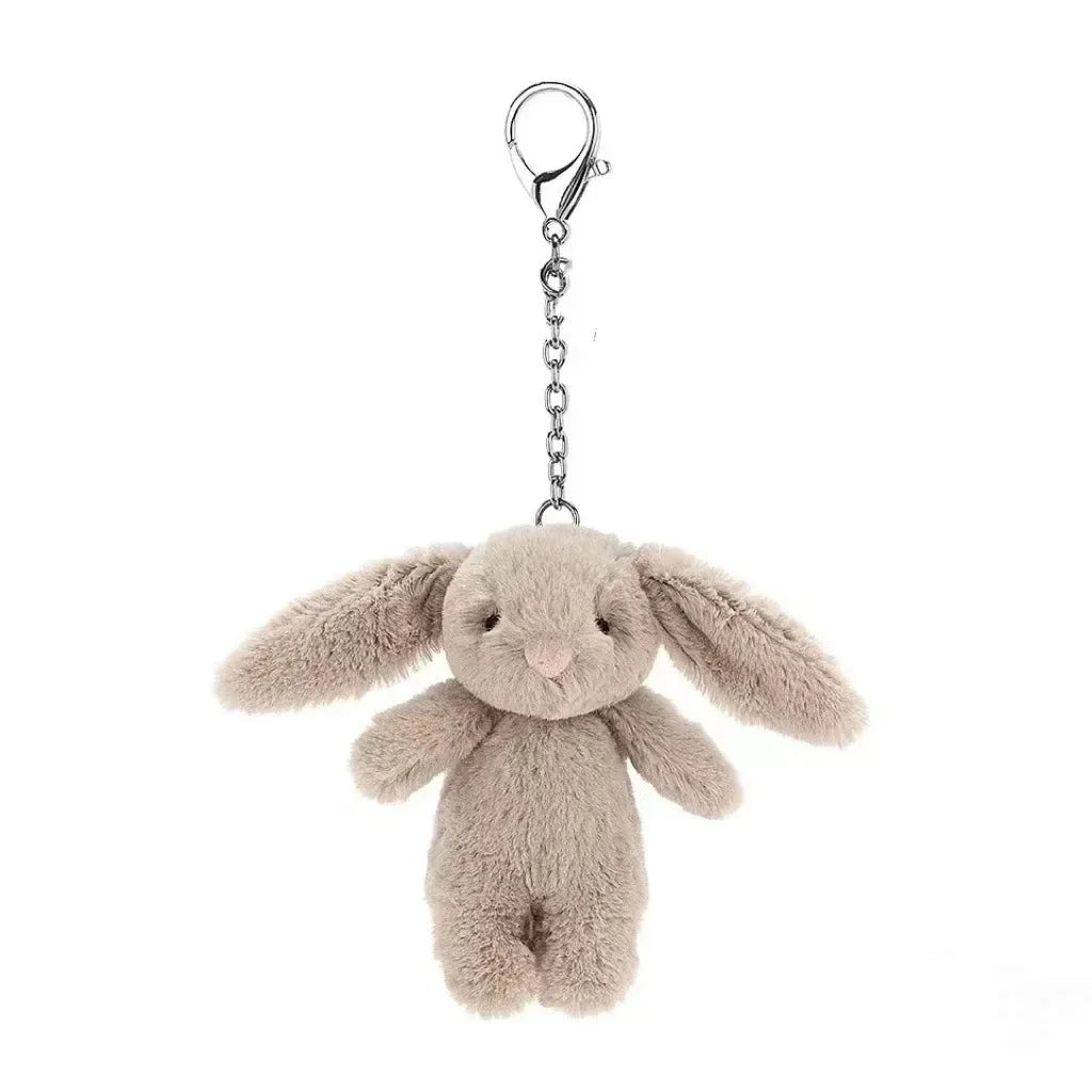 Cute Cartoon Rabbit Keychain | Pompom Stuffed Animal Bag, Car & Phone Pendant Gift for Girls