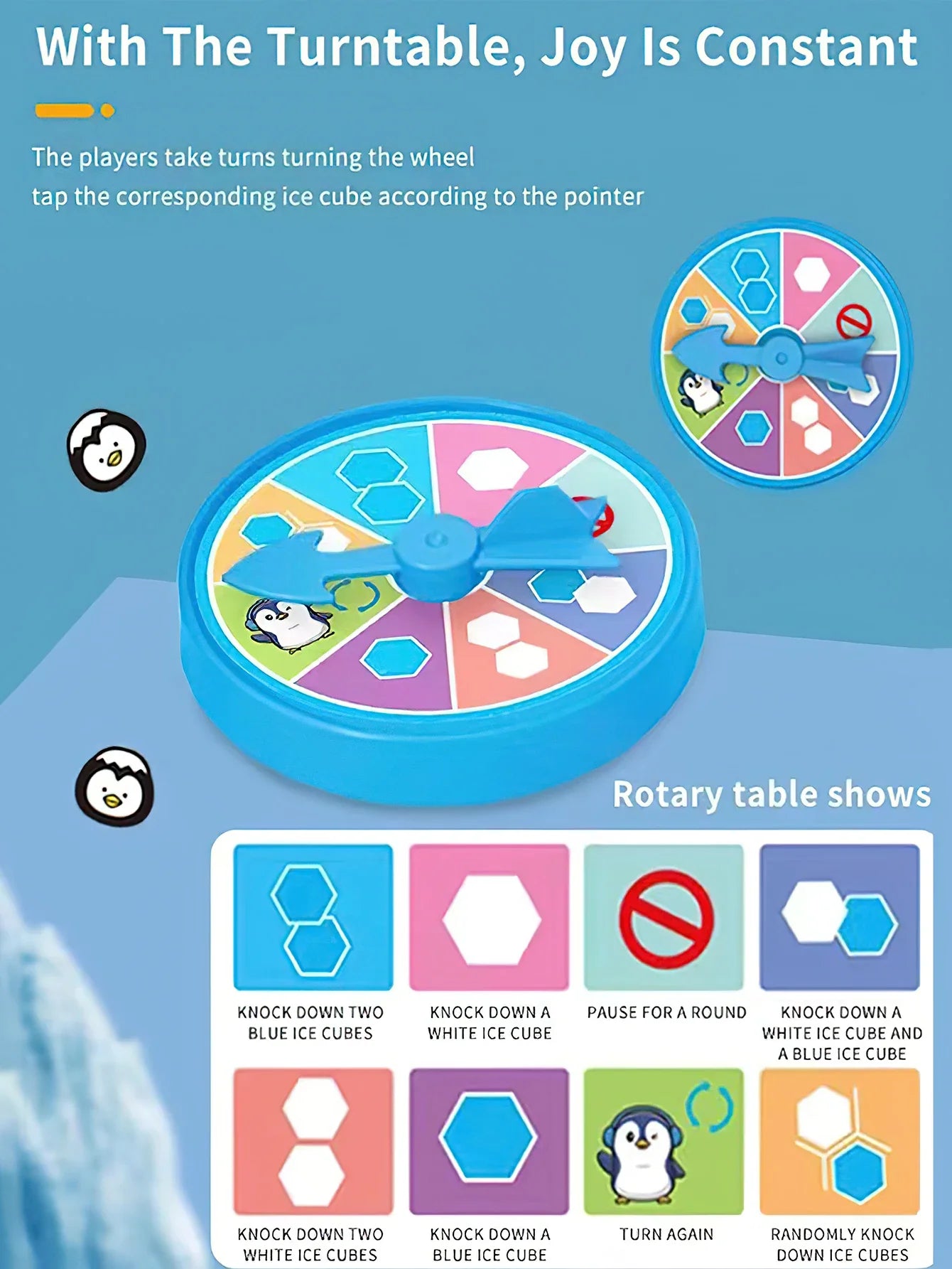 Mini Ice Breaking Penguin Game — Save the Little Penguin Desktop Interactive Toy for Kids & Parent-Child Competition