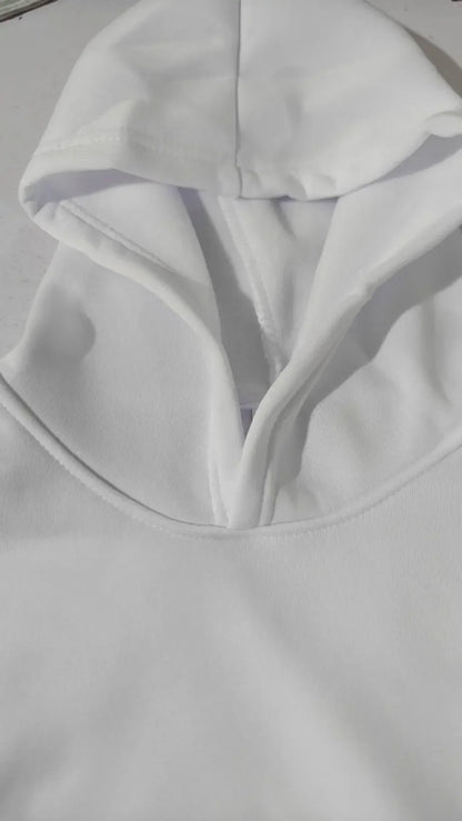 Oversized Hoodie Sweatshirt — Unisex Loose Fit, Drop Shoulder, Cuffed Sleeve Winter Casual Sportswear