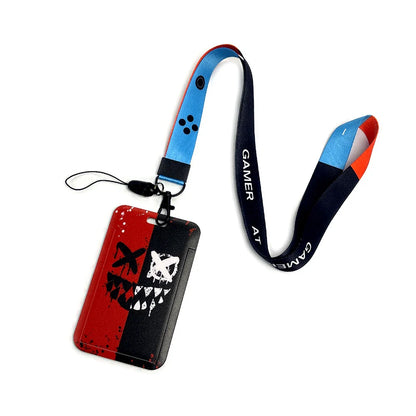 Vintage Tape ID Card Holder with Hanging Rope – Mobile Phone & Chest Card Lanyard