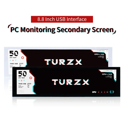 8.8 Inch IPS Type C Secondary Screen – USB-C Interface CPU, GPU, RAM Display, No Need for AIDA64 Monitoring