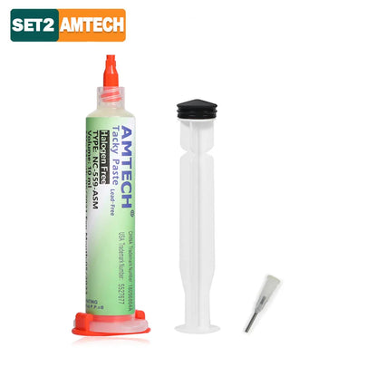 Original Amtech NC 559 Flux – 10ml Syringe for Soldering, BGA & SMD PCB Repair, Electronics Tools