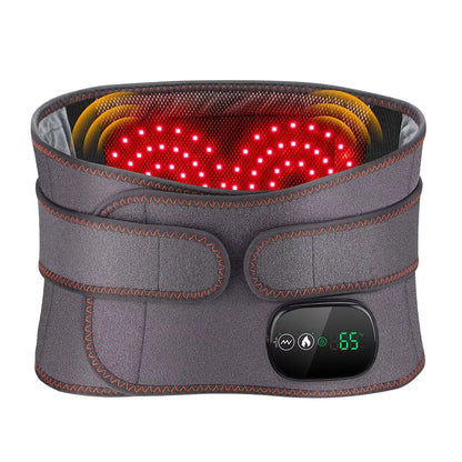 Cordless Heated Waist Belt Massager – Lumbar Support with Vibration Massage for Lower Back Pain Relief
