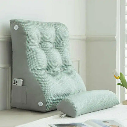 Soft Lumbar Bedside Cushion – Wedge Pillow for Back Support, TV Lounger & Reading, Decorative Bed Pillow