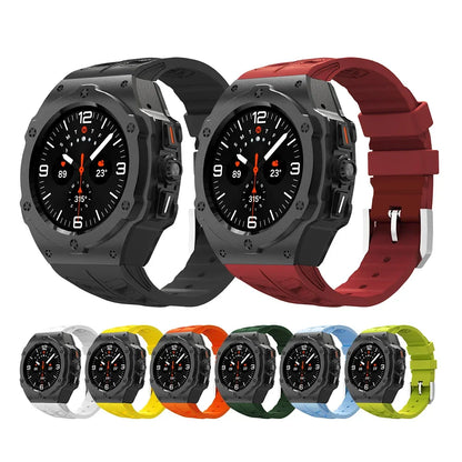 Luxury Carbon Case & Rubber Strap Kit – Samsung Galaxy Watch Ultra 47mm Accessories