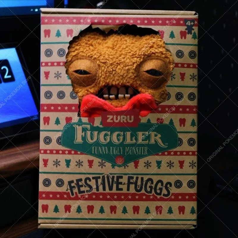 Original Fuggler Ugly Teeth Monsters Plush Toys – Butt Ugly Pets Snowman & Reindeer Dolls for Christmas & Kids Gifts