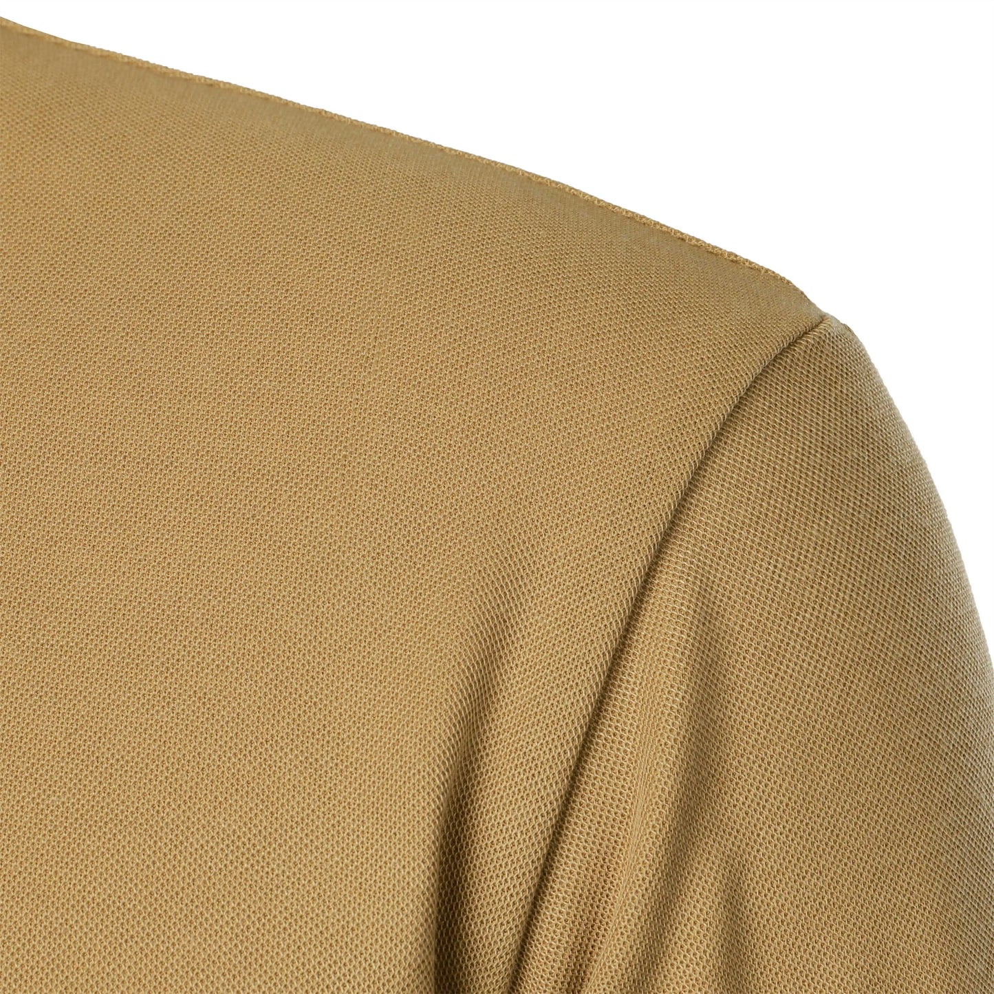 Men's Solid Color Stand Collar T-Shirt - Casual Short-Sleeved Top