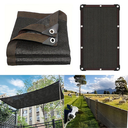 Easy Install Black Sunshade Net – UV Protection Shade Cloth for Balcony, Courtyard, Pool, Awning & Greenhouse Covering