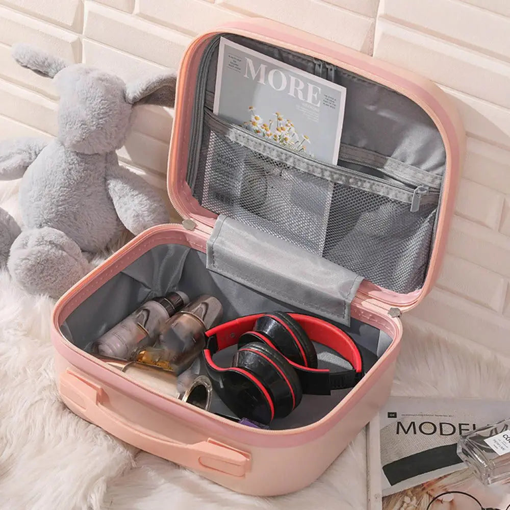 14 Inch Mini Women’s Carry-On Suitcase – Short Trip Travel Luggage & Makeup Bag