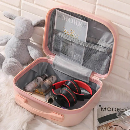 14 Inch Mini Women’s Carry-On Suitcase – Short Trip Travel Luggage & Makeup Bag