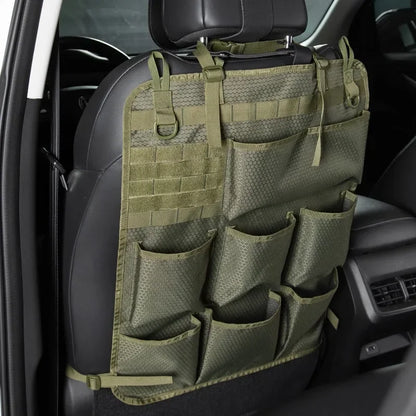 Tactical Camo Car Seat Back Storage Bag – Hanging Organizer Pocket for Interior Accessories