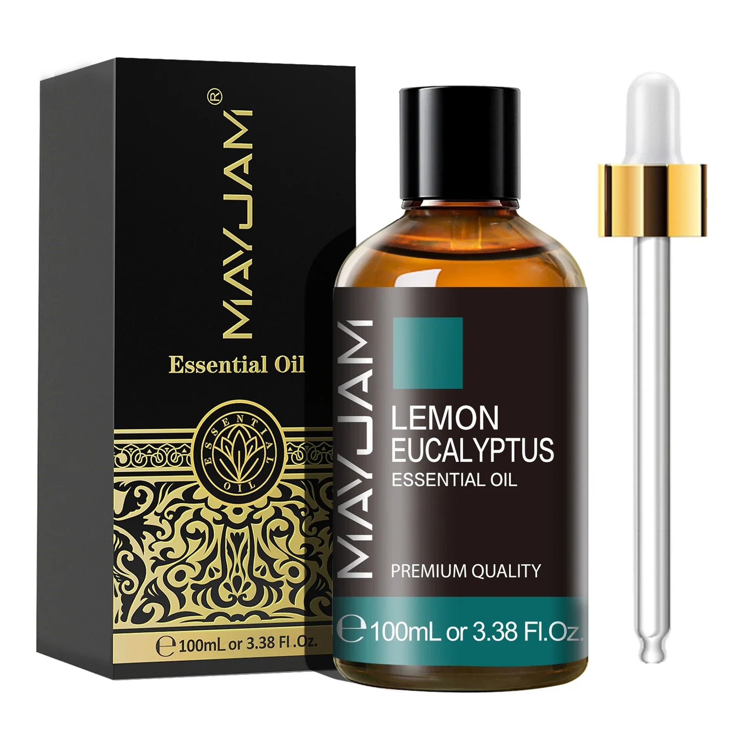 MAYJAM 100ml Essential Oil with Dropper - Sandalwood, Lavender, Eucalyptus & Vanilla for Humidifiers & Candles