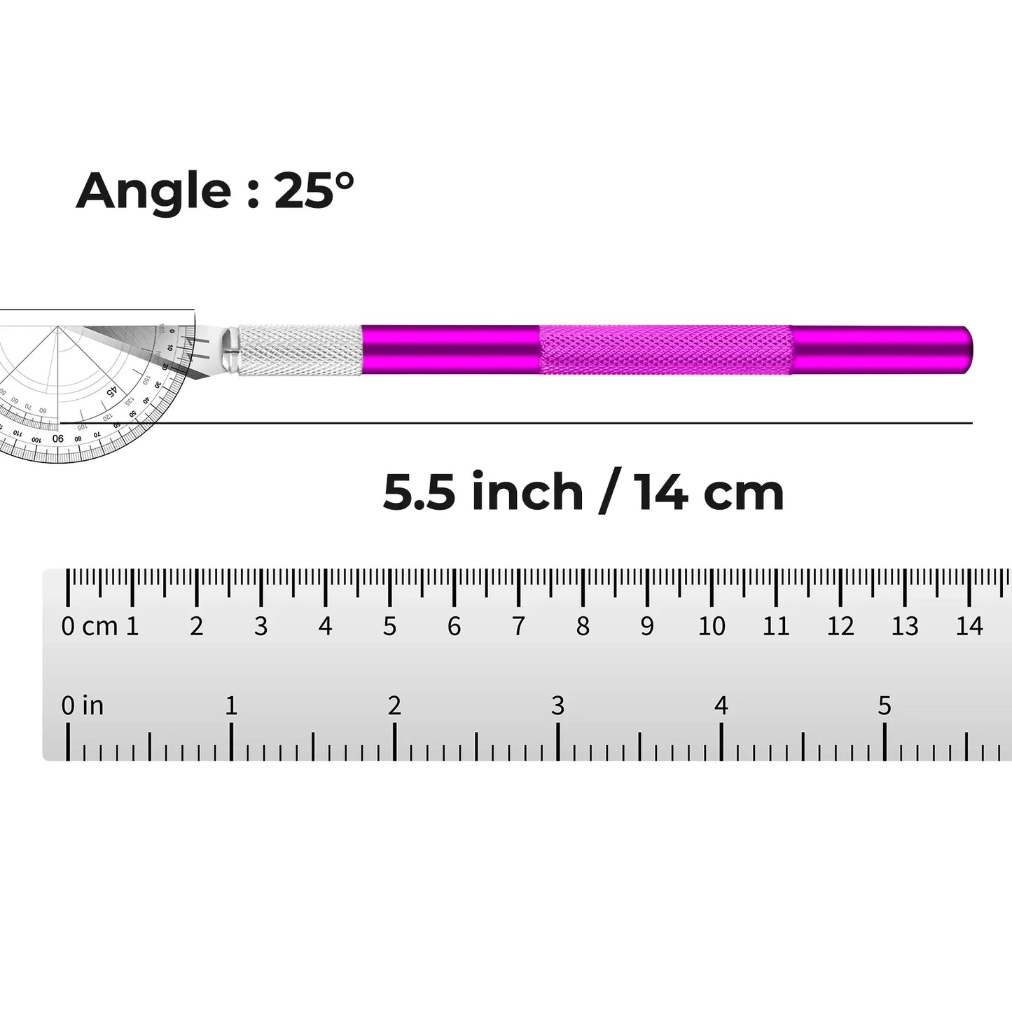Craft Hobby Knife Set – Precision Exacto Knife with 11 Stainless Steel Blades & 15cm Ruler for Art & DIY