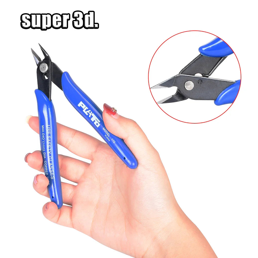 PLATO 170 Wishful Clamp Diagonal Pliers – Side Cutting Nippers & Wire Cutter for DIY Electronics & 3D Printing