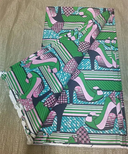 African Real Wax Print Fabric - 6 Yards 100% Cotton Ghana Ankara Loincloth Material