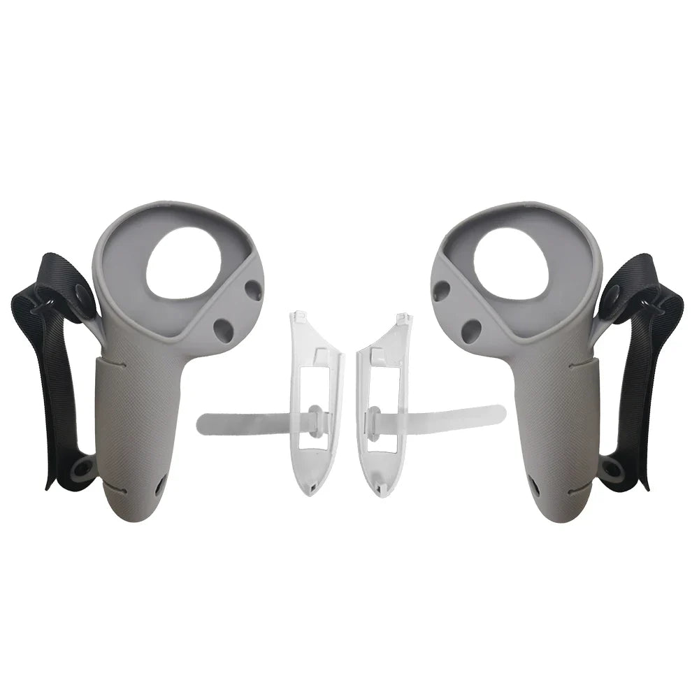 Silicone Protective Controller Case Cover for Meta Quest 3/3S – Battery Replacement Opening & Knuckle Strap, VR Accessory