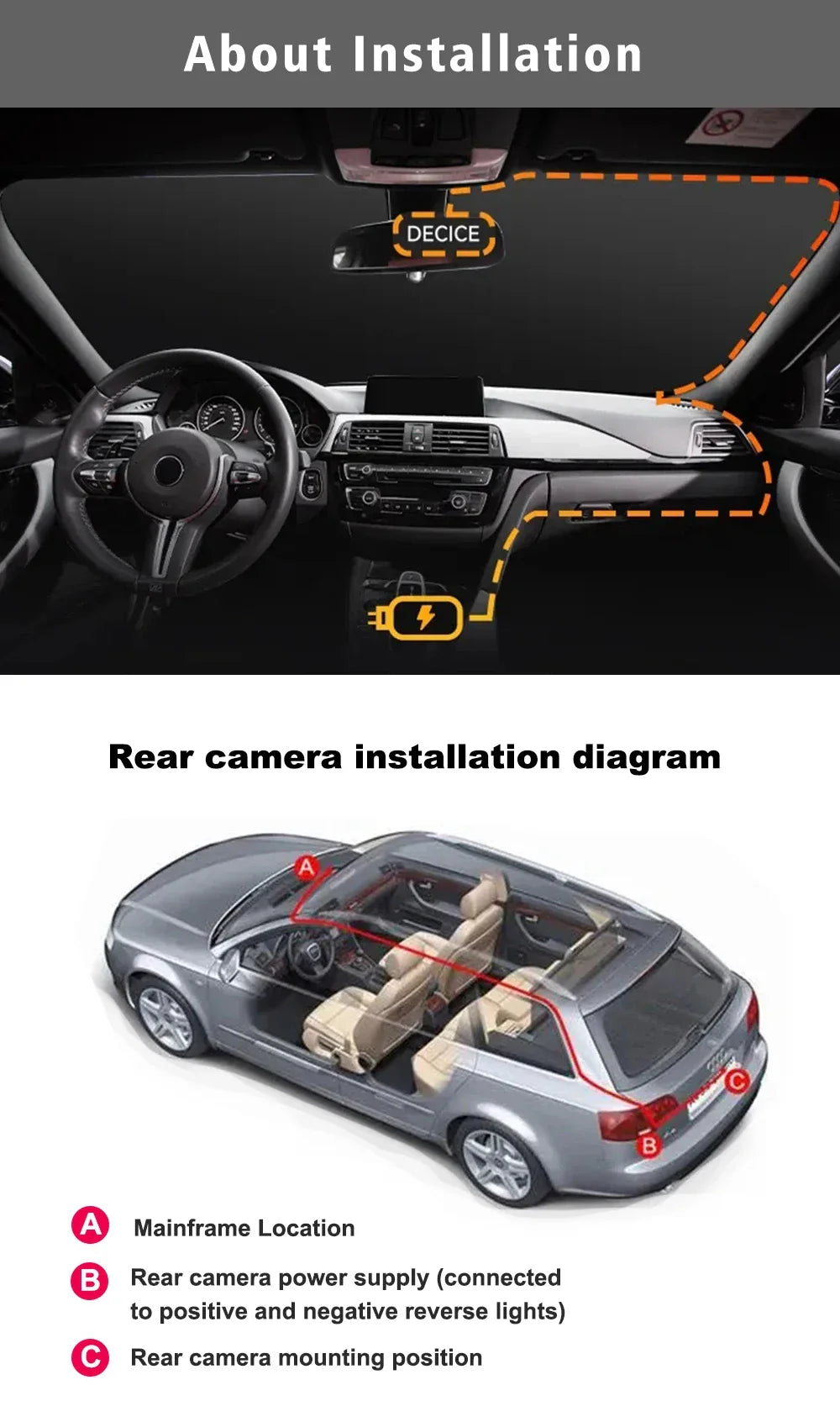 10" 4K Dash Cam Car DVR – 3840x2160P, CarPlay, Android Auto, GPS, 5G WiFi, AUX, Rearview Mirror Dash Camera, FM Recorder