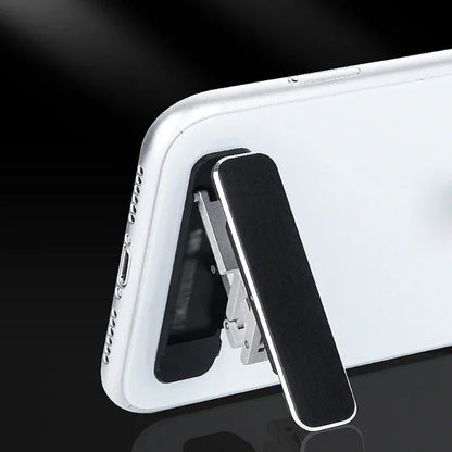 Invisible Folding Mini Metal Phone Holder | Aluminum Alloy Back Stick | Portable Bracket for Universal Mobile Desktop Phone