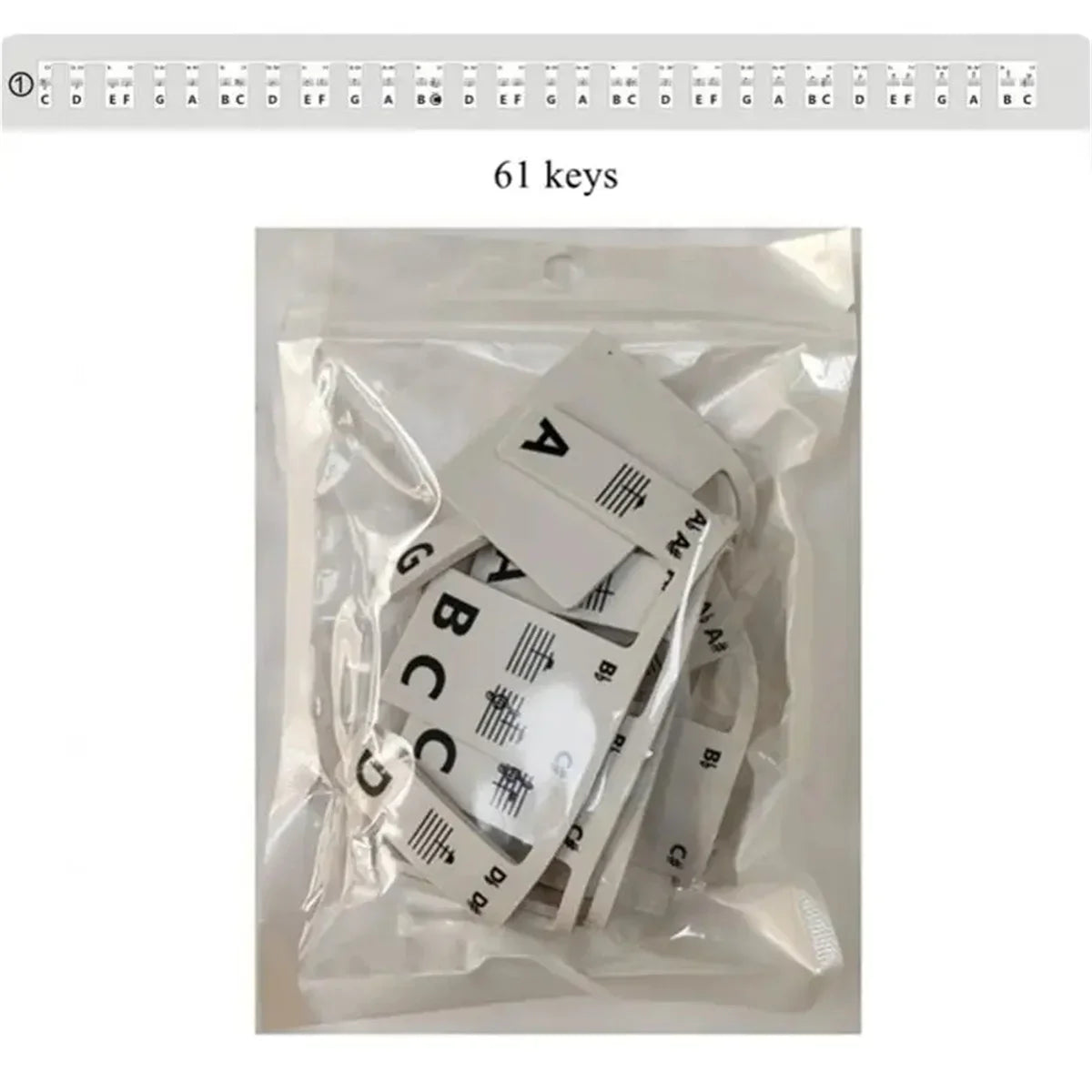 Miwayer Removable Piano Keyboard Stickers – Note Labels for 88/61 Keys, Learning Guide for Beginners