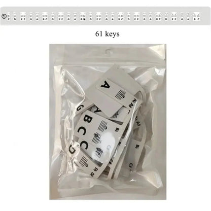 Miwayer Removable Piano Keyboard Stickers – Note Labels for 88/61 Keys, Learning Guide for Beginners