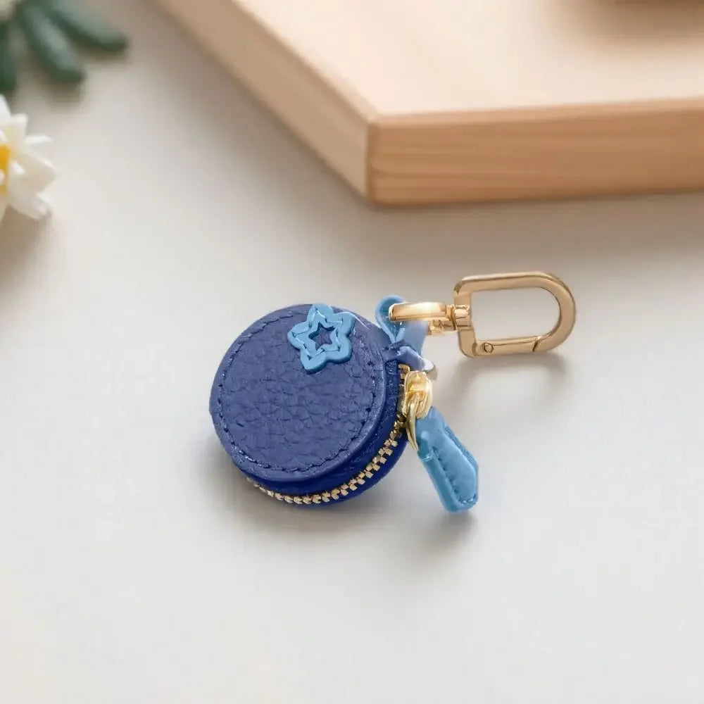 Mini Cherry & Strawberry Coin Purse – Cute PU Leather Keychain Bag for Earphones and Small Storage, Korean Style