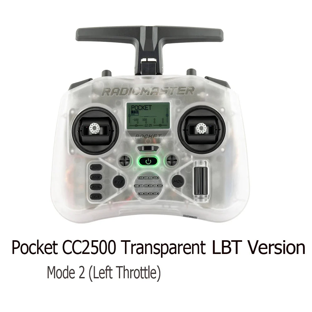 Radiomaster Pocket Hall Gimbal Portable RC Transmitter with Built-in LED Light & Foldable Antenna