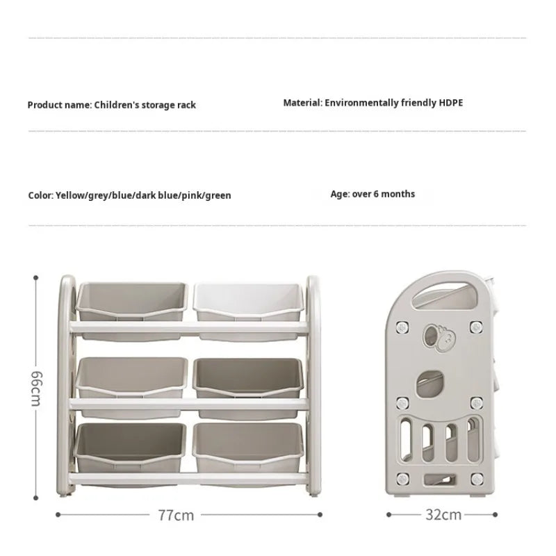 Multi Functional Baby Toy Storage Cabinet - Large Capacity Classification & Sorting Organizer Box for Home Use