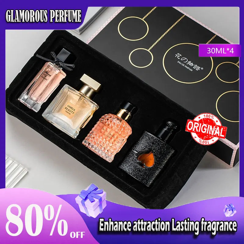 Original Women’s Perfume Set – 105ml Eau de Parfum 4-Piece Gift Box with Fresh Floral & Plant Fragrance