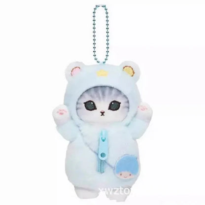 Kawaii Mofusand Shark Cat Keychain – Cute Cartoon Pendant Doll for Backpack & Decor