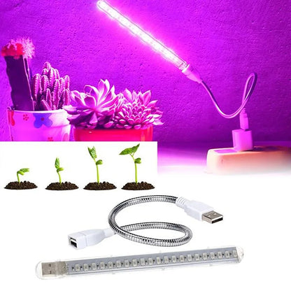 USB 5V Full Spectrum LED Grow Light with Flexible Hose for Indoor Plants, Greenhouse, Seedlings, and Hydroponics