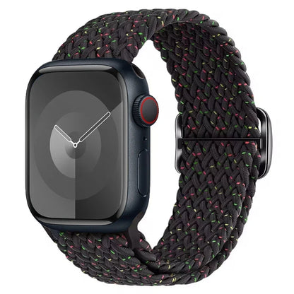 Braided Solo Loop Apple Watch Ultra Band – Elastic Nylon Adjustable Strap for iWatch SE, Series 3–9 (38mm–49mm) Bracelet Band