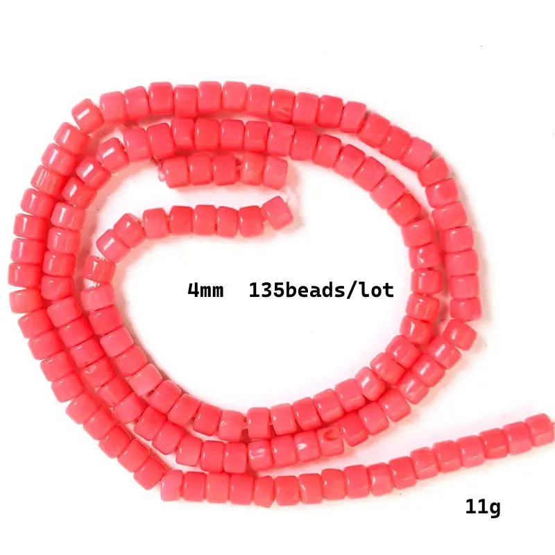 Natural Cylindrical Coral Beads – Irregular Loose Jewelry Making Beads for DIY Bracelets, Necklaces & Charm Accessories
