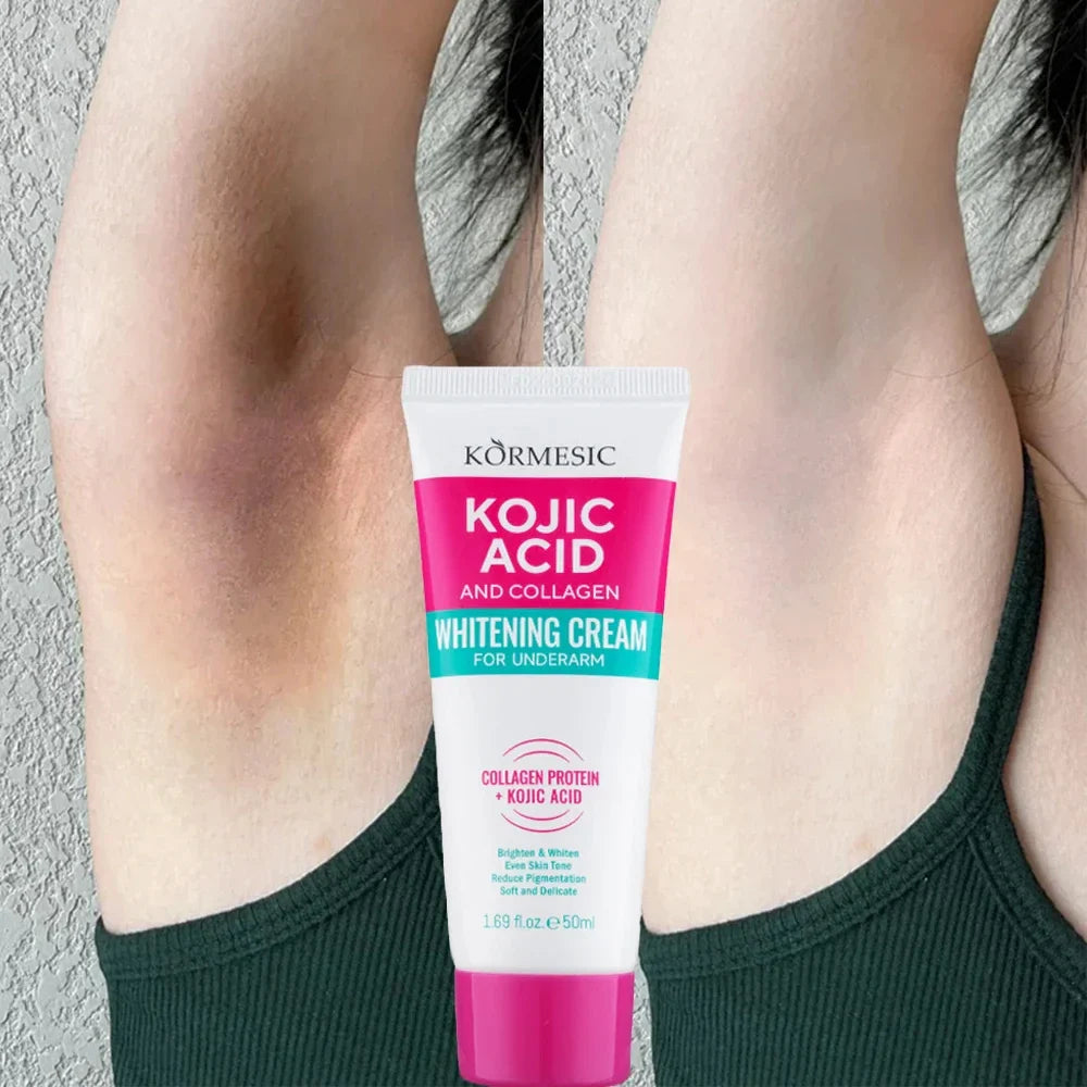 Whitening Cream for Underarms, Knees & Inner Thighs – Brightening Moisturizing Body Serum for Even Skin Tone Care