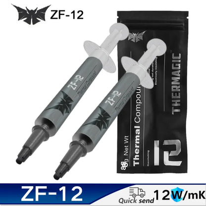 ZF-12 High-Quality CPU Thermal Paste — 12W Thermal Grease Silicone Paste for Processor Cooling