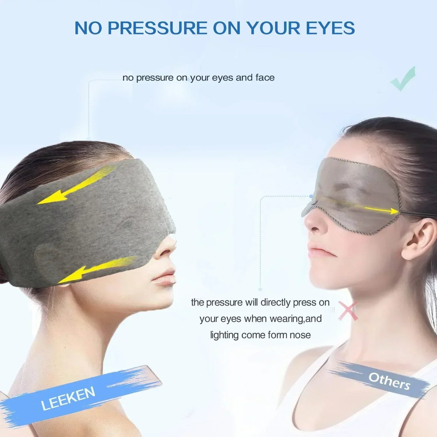 Travel Eyepatch Sleeping Eye Mask – Soft Cotton Silk Blindfold, Portable Eye Cover for Men & Women