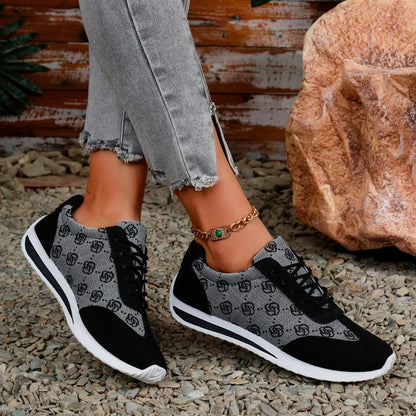 Women’s Thick-Soled Cross Round Head Fashion Shoes – Comfortable, Breathable, Wear-Resistant Casual Footwear (Zapatos De Mujer)