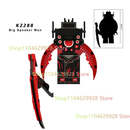 KDL Skibidi Toilet Man Anime Block Figures – TVMan, Titan, Cameraman & Speakerman Model Toy Gift for Kids