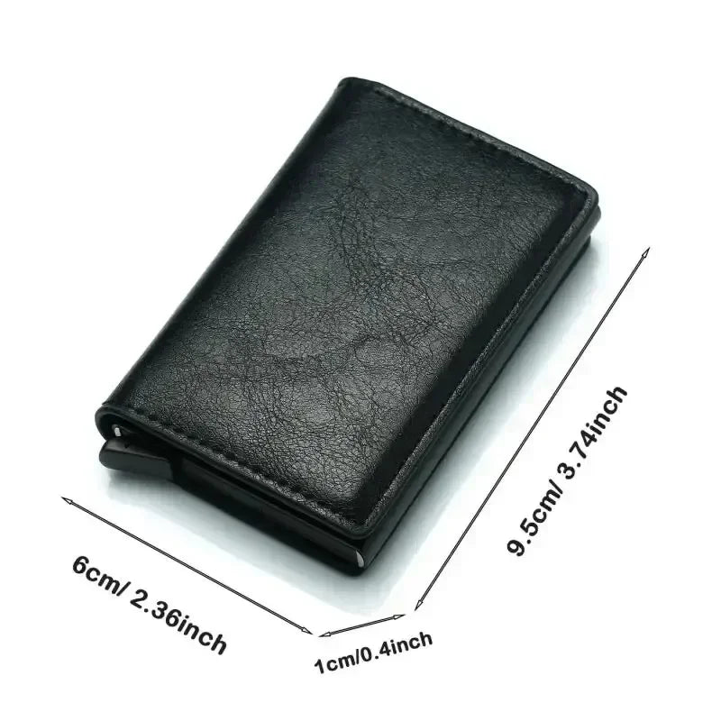 Slim RFID Aluminum Carbon Fiber Men’s Wallet – Slim Business Card & Credit Card Holder Case