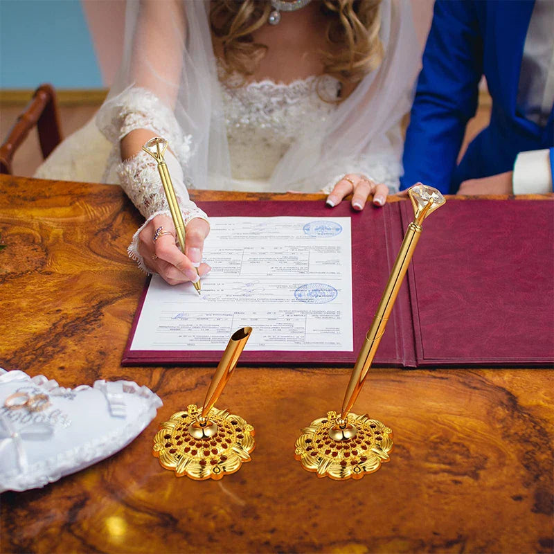 Diamond Wedding Guest Book Pen - Elegant Signing Accessory for Bride and Bridesmaids, Perfect for Bridal Shower and Bachelorette Party, 1pc