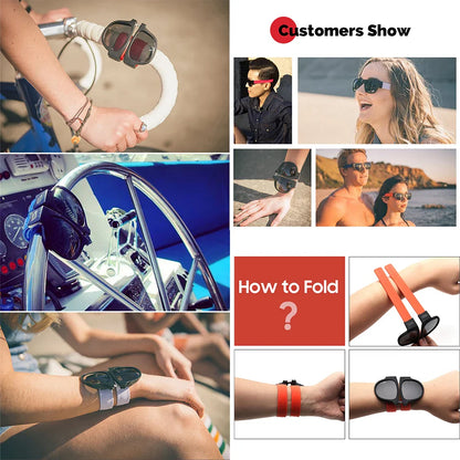 IENJOY Active Sunglasses - Foldable Polarized Sports Glasses for Men, Ideal for Driving and Cycling - Polariod Lens Technology