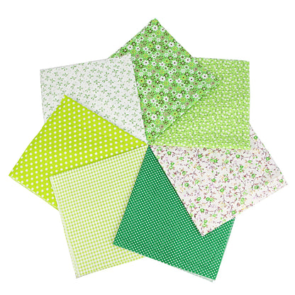 7 Piece 25x25CM Cotton Craft Fabric Squares - DIY Bundle for Patchwork, Quilting, Sewing, and Scrapbooking