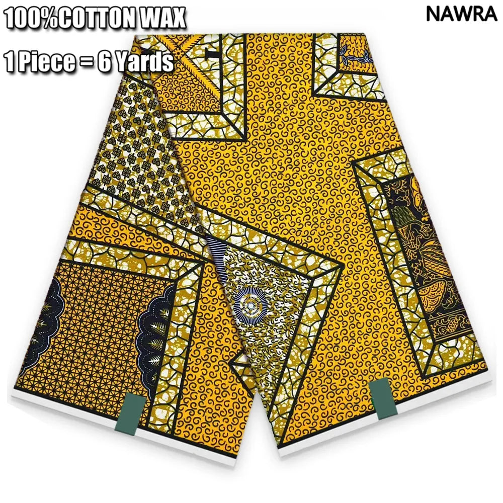 2026 African Real Wax Print Fabric - 100% Cotton Ghana Style Soft Ankara Pagne